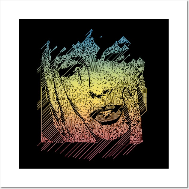 Crying Girl Pop Art Rainbow Comic Book Abstract Design Wall Art by DankFutura